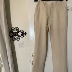 Calvin Klein 100%  Linen Cream colored Pants (New with Tags) 31W x 32L